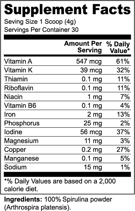 Organic Spirulina Powder - FORHERA DESIGN - Vitamins & Supplements