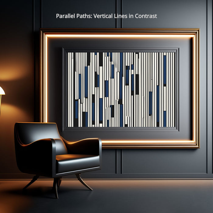 Parallel Paths: Vertical Lines Art | Minimalist Digital Download | highly contrasted Black and White | Abstract Wall Art | Modern Design - FORHERA DESIGN - Art_Minimalist