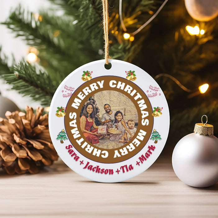 Personalized Christmas Photo Ornament with Custom QR Code & Video Message – Ideal Long - Distance Holiday Gift for Loved Ones! - FORHERA DESIGN - Christmas_gifts