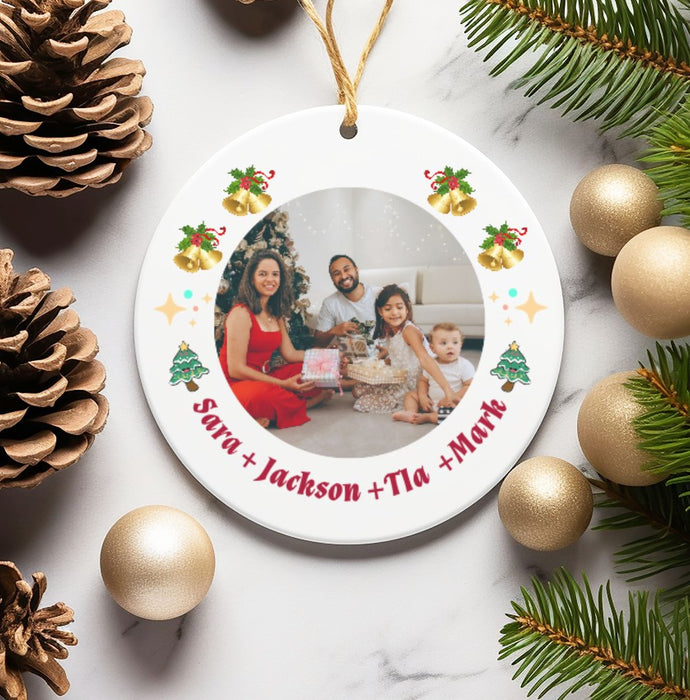 Personalized Christmas Photo Ornament with Custom QR Code & Video Message – Ideal Long - Distance Holiday Gift for Loved Ones! - FORHERA DESIGN - Christmas_gifts