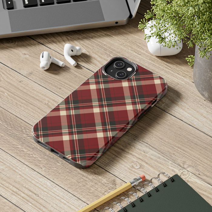 Plaid Phone Case - Tartan Seamless Pattern, Fabric Texture Design - Stylish Protective Cover for iPhone & Samsung - FORHERA DESIGN - Phone Case