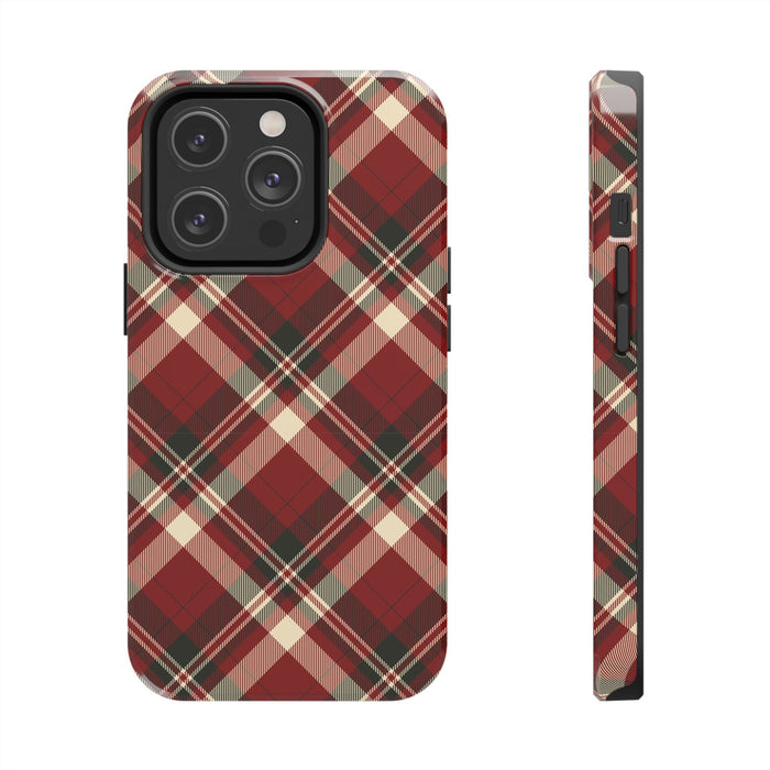 Plaid Phone Case - Tartan Seamless Pattern, Fabric Texture Design - Stylish Protective Cover for iPhone & Samsung - FORHERA DESIGN - Phone Case