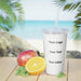 Plastic Tumbler with Straw - FORHERA DESIGN - bulk