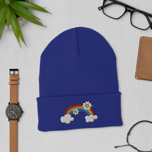 Rainbow Style Hat - Colorful Embroidered Cap for Positivity | Trendy Gift for Pride, Fun Accessory for All Ages, Joyful Fashion, Rainbow gift - FORHERA DESIGN - Beanies