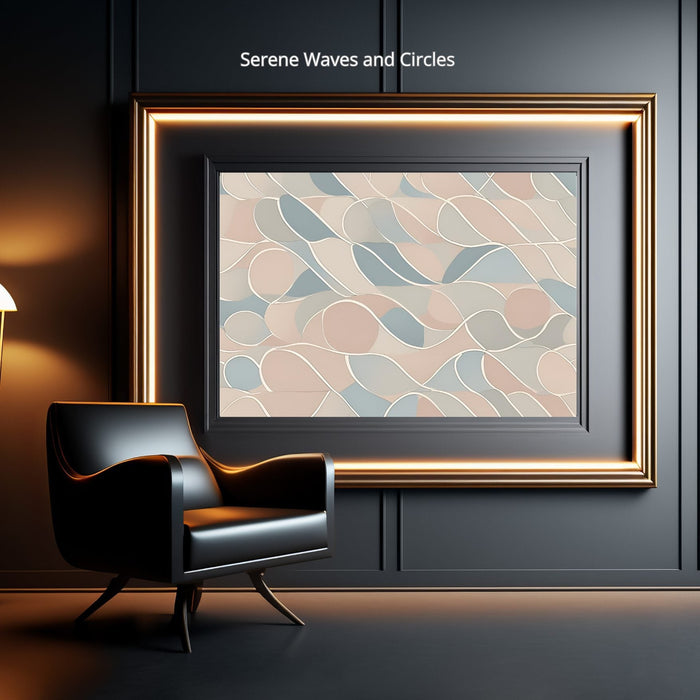 Serene Waves and Circles | Minimaliste Wave Art | Abstract Digital Download | Neutral Wall Art | Soft Colors | Modern Minimalist Decor - FORHERA DESIGN - Art_Minimalist