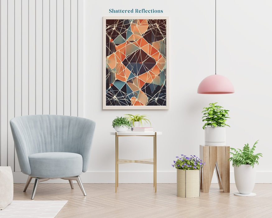 Shattered Reflections | Minimalistic Art | Abstract Digital Download | Neutral Wall Art | Geometric Design | Calm Minimalist Line Art - FORHERA DESIGN - Art_Minimalist