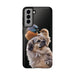 Small birds perched gently on Dog For Iphone or Google Phone case - FORHERA DESIGN - Phone Case