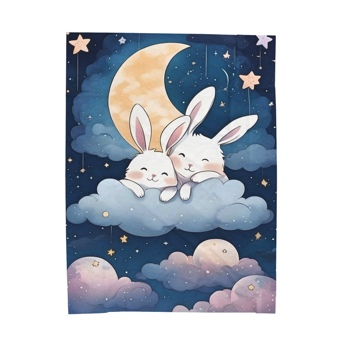 Sweet Lovely Bunny Blanket Velveteen Plush Blanket - FORHERA DESIGN - Blankets