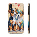 Two Cute Dogs Phone Case Resistant 2 - Piece for Iphone or Google - FORHERA DESIGN - Phone Case