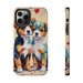 Two Cute Dogs Phone Case Resistant 2 - Piece for Iphone or Google - FORHERA DESIGN - Phone Case