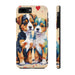 Two Cute Dogs Phone Case Resistant 2 - Piece for Iphone or Google - FORHERA DESIGN - Phone Case