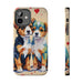 Two Cute Dogs Phone Case Resistant 2 - Piece for Iphone or Google - FORHERA DESIGN - Phone Case