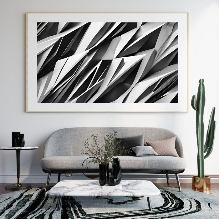 White and Black Minimalist Power | Modern Art | Minimalist Digital Download | Neutral Wall Art | Bold Contrast | Elegant Simplicity - FORHERA DESIGN - Art_Minimalist