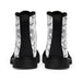 White and Black Women's Canvas Boots - FORHERA DESIGN - FORHERA DESIGN - FORHERA DESIGN