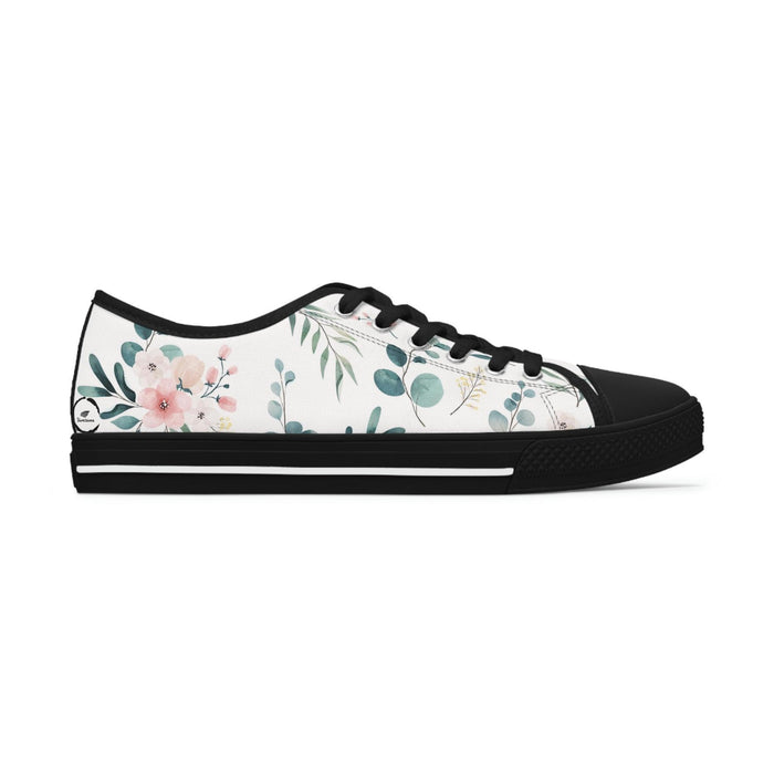 White and Green Women's Low Top Sneakers - FORHERA DESIGN - FORHERA DESIGN - FORHERA DESIGN