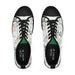 White and Green Women's Low Top Sneakers - FORHERA DESIGN - FORHERA DESIGN - FORHERA DESIGN