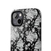 White Flowers Phone Case - Elegant Seamless Floral Pattern, Minimalist Style Protective Cover for iPhone & Samsung - FORHERA DESIGN - Phone Case