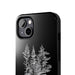 White Trees Forest Phone Case - Minimalist Nature - Inspired Design, Simple Woodland Art Cover for iPhone & Samsung - FORHERA DESIGN - Phone Case