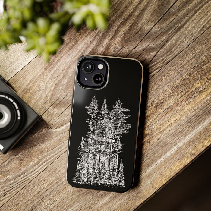 White Trees Forest Phone Case - Minimalist Nature - Inspired Design, Simple Woodland Art Cover for iPhone & Samsung - FORHERA DESIGN - Phone Case