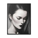 Woman's Silent Expression Collection. Captivating Black & White Art - Closed Eye - FORHERA DESIGN - Canvas