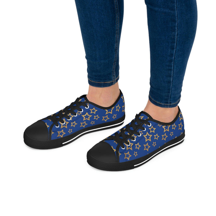 Women's Low Top Sneakers Summer Blue and Black - FORHERA DESIGN - FORHERA DESIGN - FORHERA DESIGN