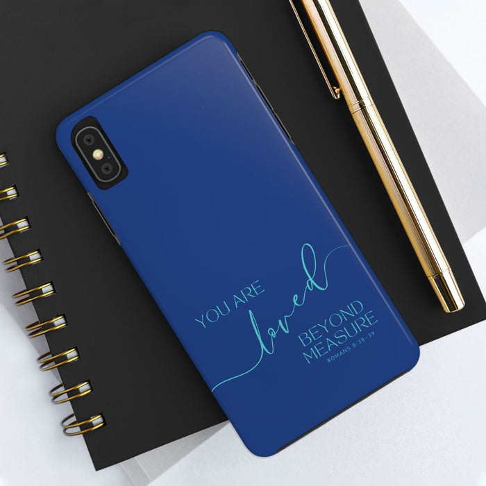 You Are Loved Beyond Measure Phone Case - Romans 8:38 - 39 Christian Design - Faith Gift, Spiritual Decor, Inspirational Quote Art - FORHERA DESIGN - Phone Case